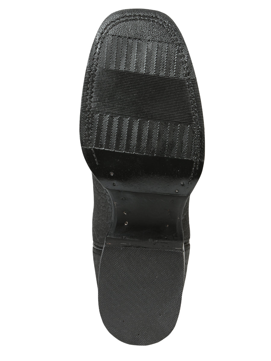 Men’s El General Western Boots - Imitation Bull Neck Black 45666