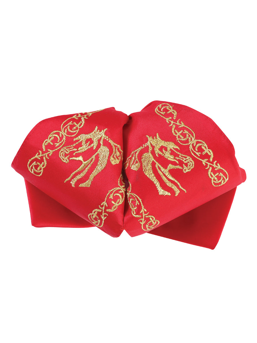 Adult 
Mexican Charro Bow Tie 100% Polyester Red/Gold  601767